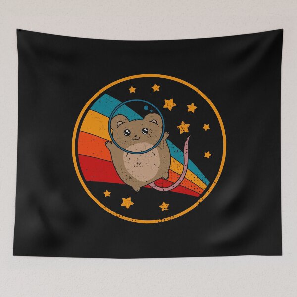 Item preview, Cute Vintage Natural Brown Fancy Mouse Owner Retro Pet Mouse In Space designed and sold by JokeGysen.