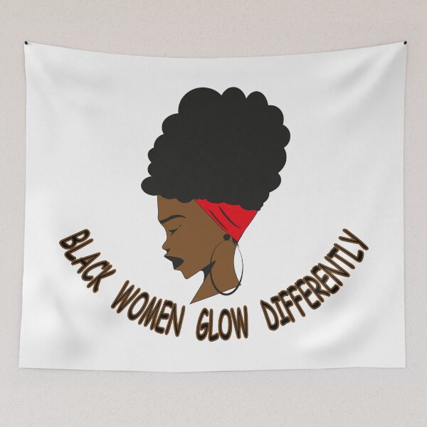 Item preview, Black Women Glow Differently designed and sold by bahicharafe.