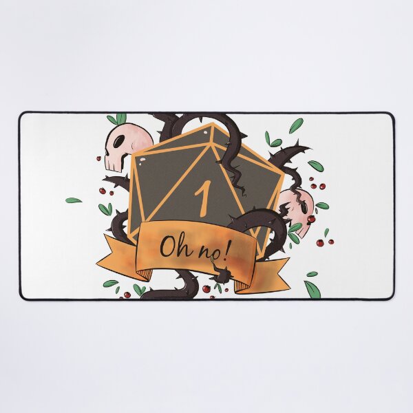 Critical Fail! D20 Natural One Desk Mat