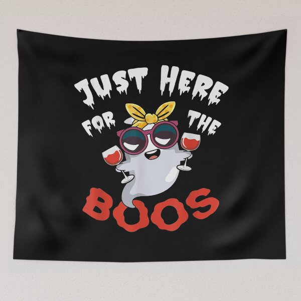 Item preview, Just Here For The Boos Funny Halloween Ghost Cute Wine Lover  designed and sold by FelixRiojas.