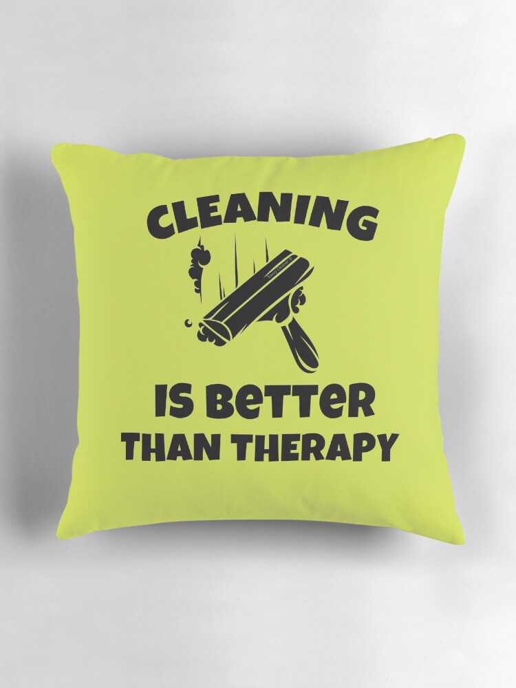 Thumbnail 3 of 4, Pillow, Better Than Therapy Housekeeping Lady Cleaning Gifts designed and sold by SavvyCleaner.