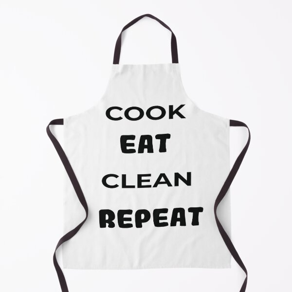 Item preview, COOK,EAT,CLEAN,REPEAT, happy cooking time,funny gift designed and sold by Dealme.