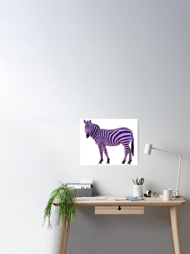 purple zebra Poster by marjard