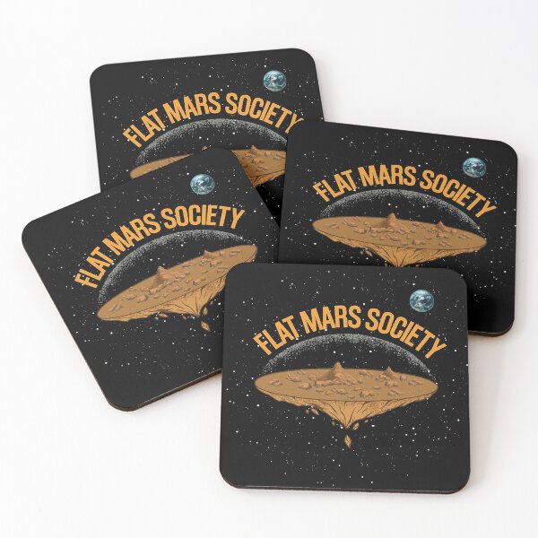Item preview, Flat Mars Society | Funny Space Illustration designed and sold by artado.