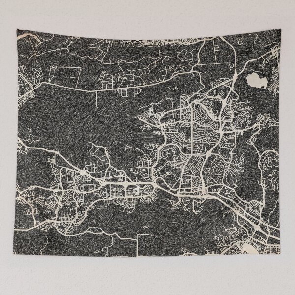 Item preview, Thousand Oaks map California Ink lines designed and sold by InkMaps.