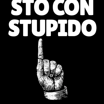 Imagen de la obra Sto Con Stupido Italian Finger Up Italy Funny I'm Stupid Gear de DynamicDesign