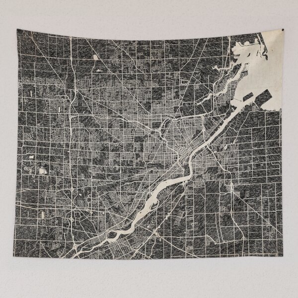 Item preview, Toledo map Ohio Ink lines designed and sold by InkMaps.