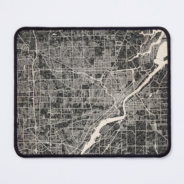 Item preview, Toledo map Ohio Ink lines 2 designed and sold by InkMaps.