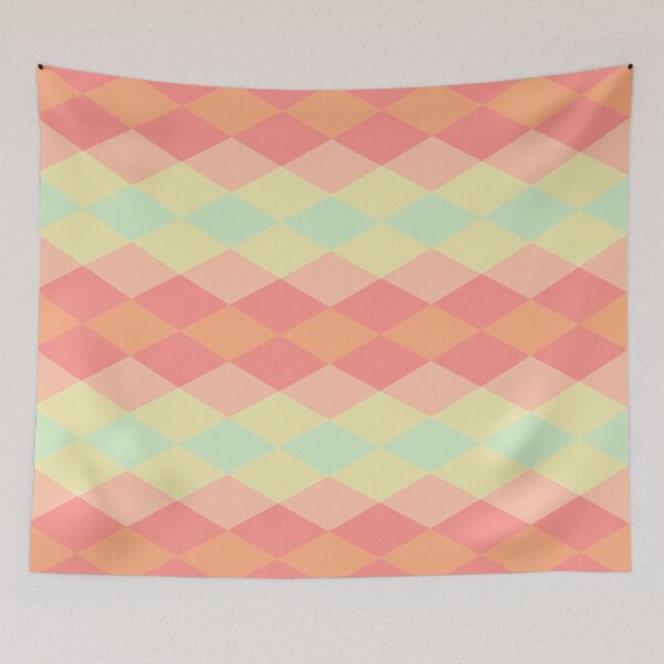 Item preview, Diamond Green Orange Mixed Geometric Pattern designed and sold by DAFIN.