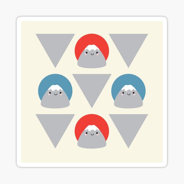 Mt Fuji Dots Sticker