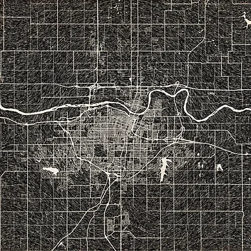 Vorschaubild zum Design Topeka map Kansas Ink lines von InkMaps