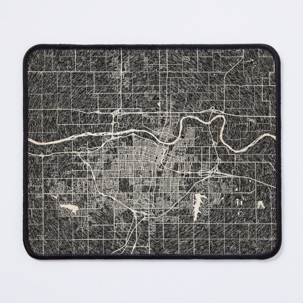 Item preview, Topeka map Kansas Ink lines 2 designed and sold by InkMaps.
