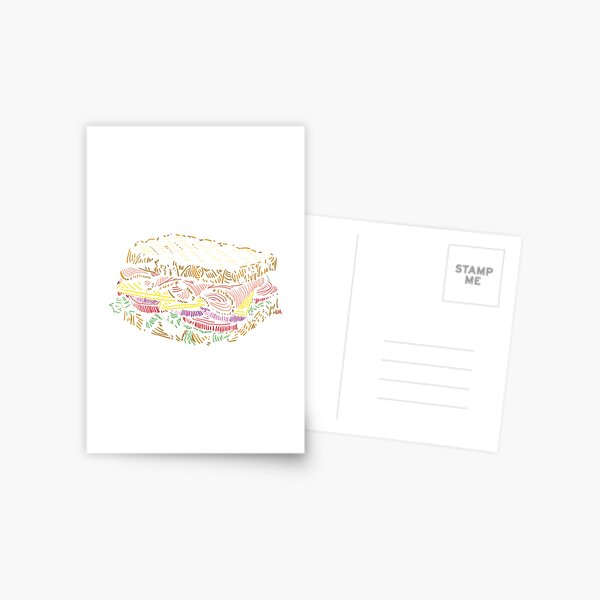 Abstract Sandwich Postcard