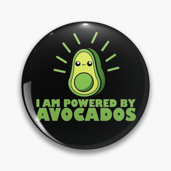 Item preview, Cartoon Avocado || Kawai || I am Powered by Avocados  designed and sold by cookingwithten.