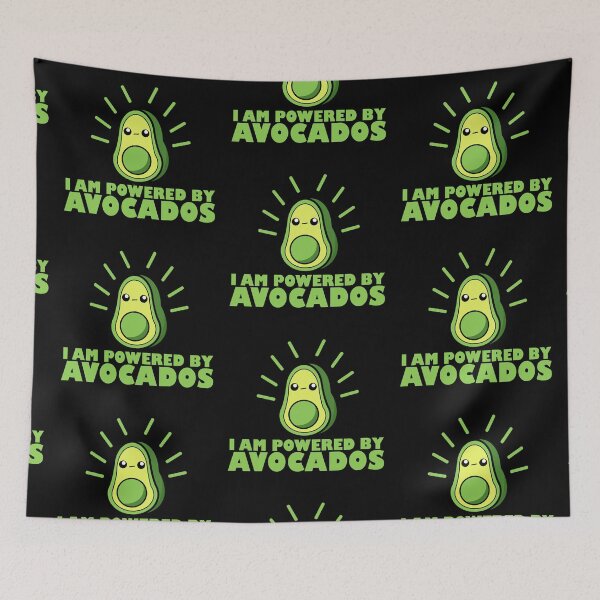 Item preview, Cartoon Avocado || Kawai || I am Powered by Avocados  designed and sold by cookingwithten.