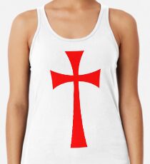 Long Cross - Knights Templar - Holy Grail - The Crusades Racerback Tank Top