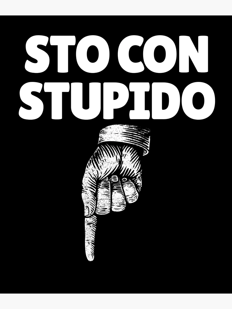 Imagen 3 de 3, Póster con la obra Sto Con Stupido Italian Finger Down Italy I'm With Stupid Gear, diseñada y vendida por DynamicDesign.