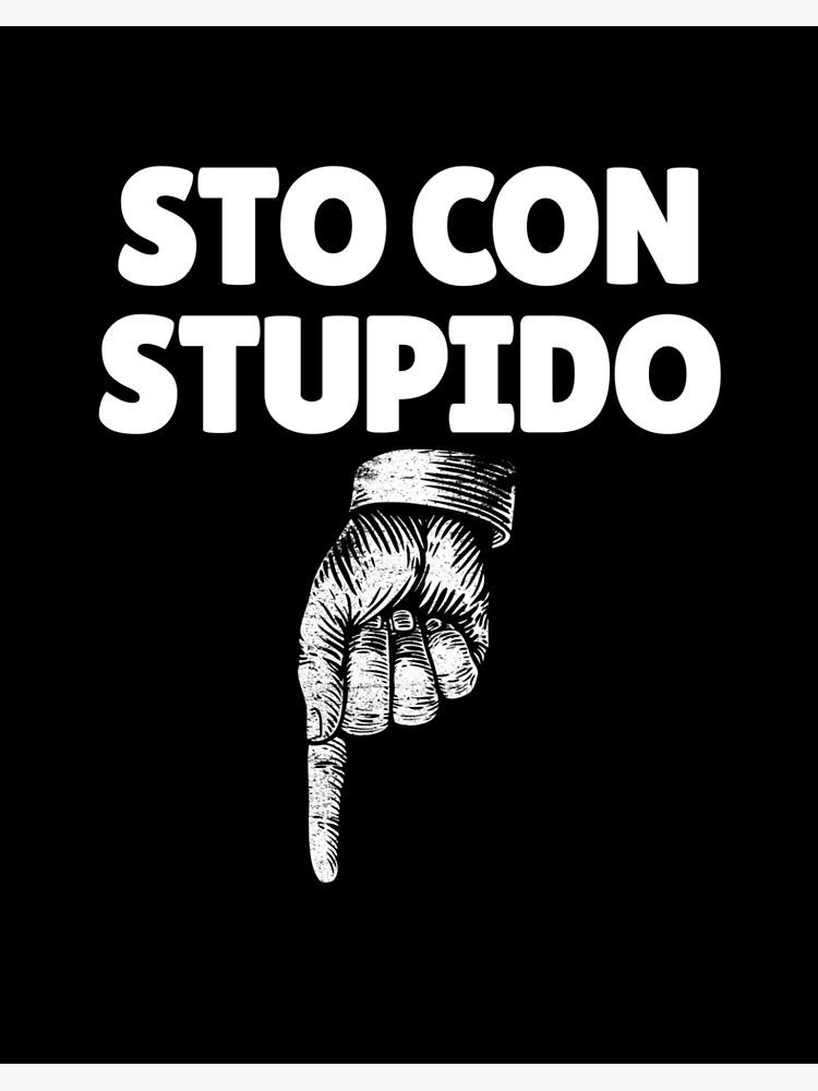 Imagen 2 de 2, Lámina rígida con la obra Sto Con Stupido Italian Finger Down Italy I'm With Stupid Gear, diseñada y vendida por DynamicDesign.