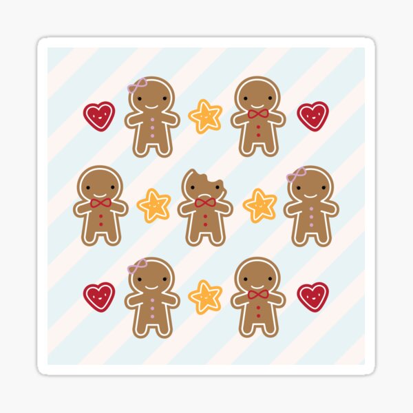 Cookie Cute Gingerbread Men Sticker