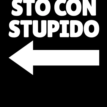 Imagen de la obra Sto Con Stupido Italian Arrow Left Funny I'm With Stupid Gear de DynamicDesign