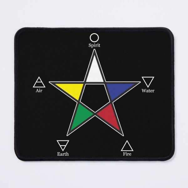 Item preview, Elemental Pentagram Fire Water Earth Air Spirit designed and sold by signsandsymbols.