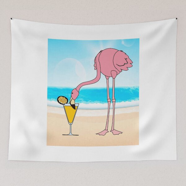 Item preview, Time Out Drink Flamingo Rest Pink Bird designed and sold by flofin.