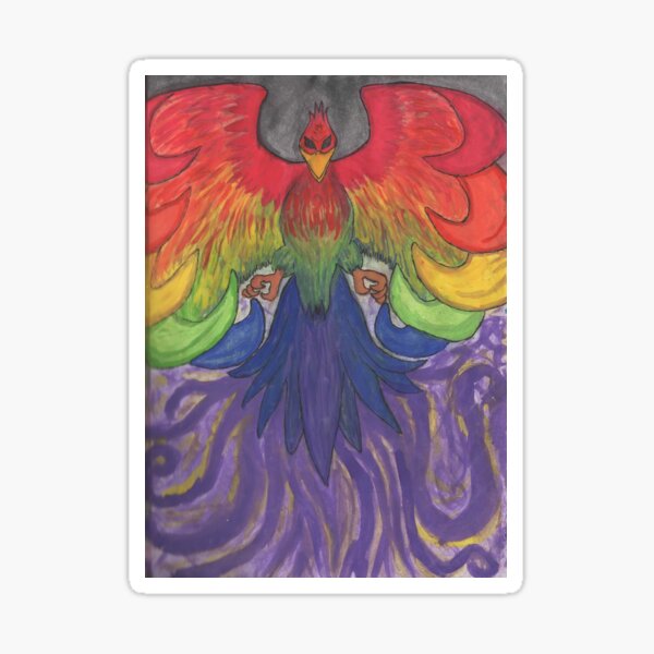 Rainbow Phoenix Sticker