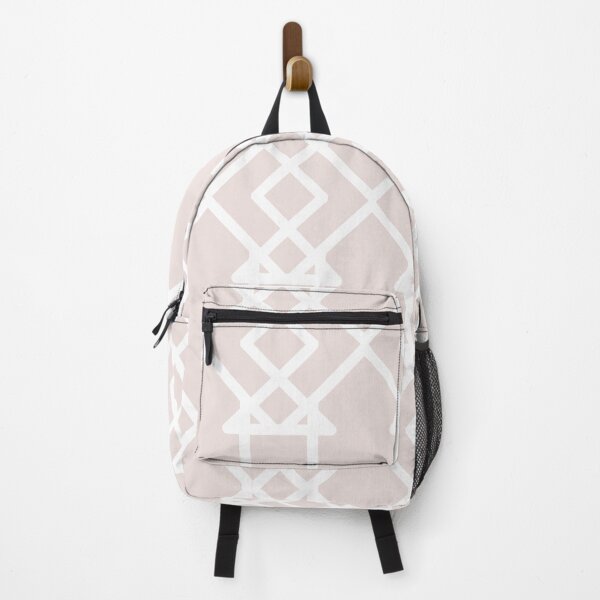 Item preview, Pale Pink and White Tessellation Line Pattern 27 2021-2022 Trending Color Pantone Coconut Cream 11-1007 designed and sold by ColorOfTheYears.
