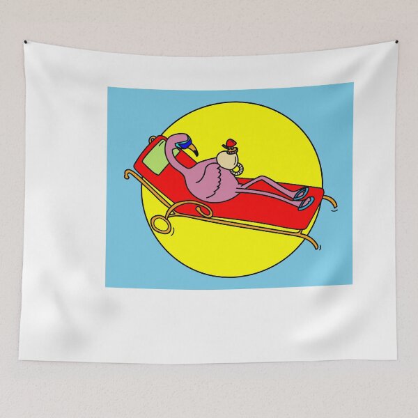Item preview, Time Out Drink Flamingo Rest Pink Bird designed and sold by flofin.