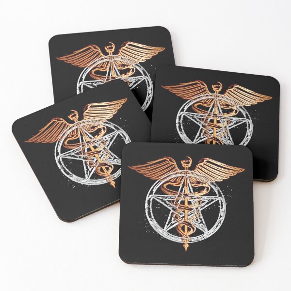 Item preview, Caduceus Pentagram designed and sold by signsandsymbols.