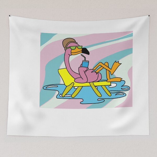 Item preview, Time Out Drink Flamingo Rest Pink Bird designed and sold by flofin.