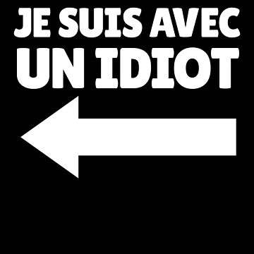 Imagen de la obra Je Suis Avec Un Idiot French Arrow Left I'm With Stupid Gear de DynamicDesign