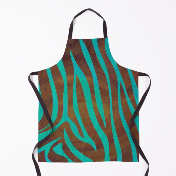 Item preview, Zebra Brown and Teal Print designed and sold by ImagineThatNYC.