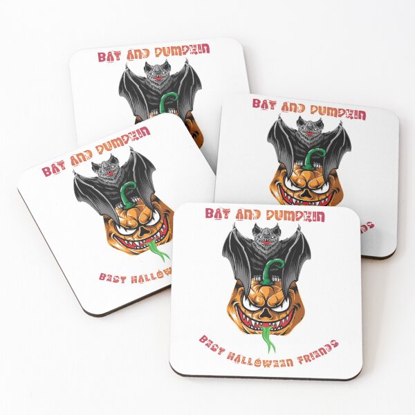 Item preview, Bat and Pumpkin Halloween Friendship  designed and sold by MarsClothings.