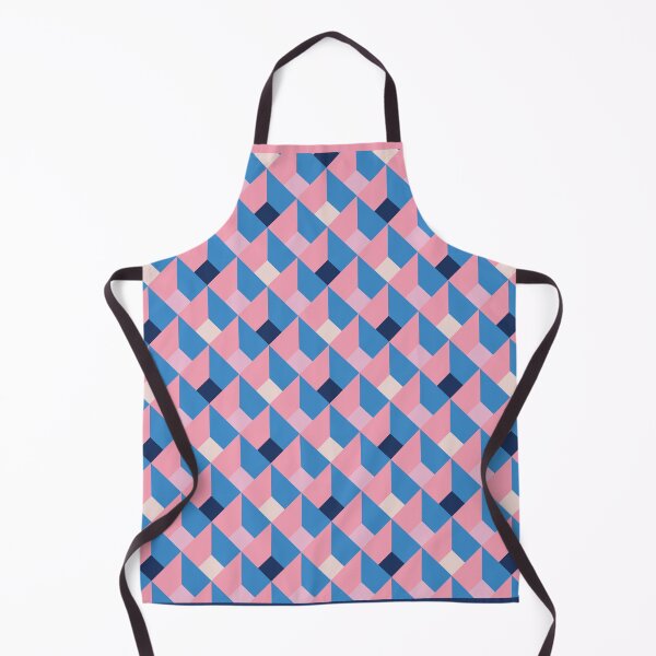 Item preview, Patterns Modern Geometric Abstract Minimal Cube Pink Blue designed and sold by JooArtPrints ★★★★★.