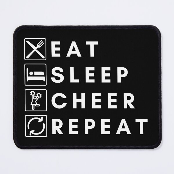 Item preview, Eat, Sleep, Cheer, Repeat designed and sold by The Agreeable Raven.