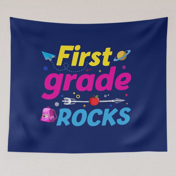 Item preview, First Grade Rocks Back To School 1st Graders & Teachers designed and sold by TrenddyArts.