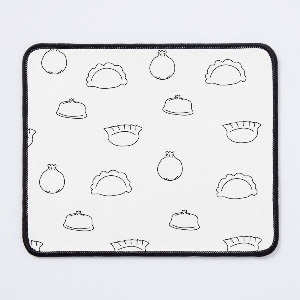 Item preview, Dumplings Black Art Print designed and sold by lineartdesigns.