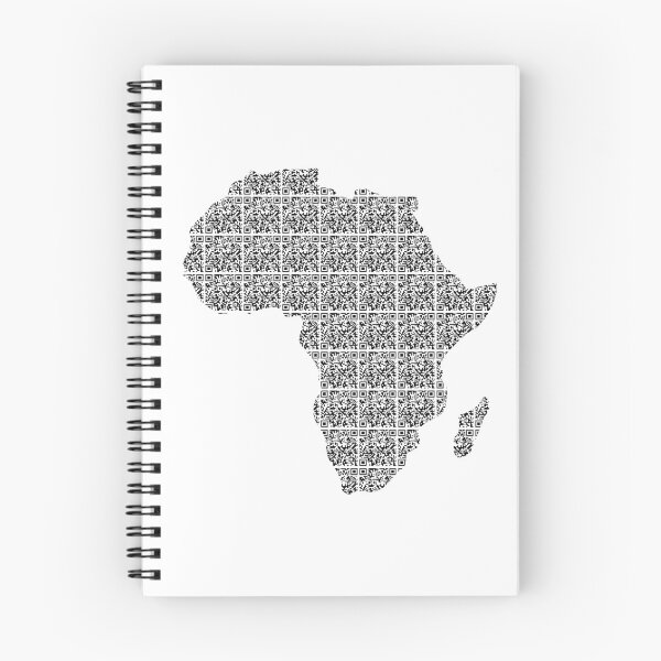 Artikelvorschau, Afrika QR-Code (Schwarz) entworfen und verkauft von ThomBlue.
