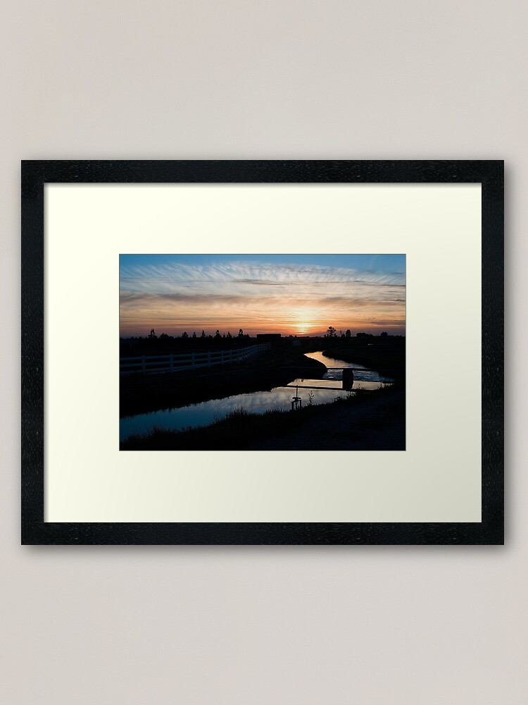 Alternate view of Canal Sunset Framed Art Print