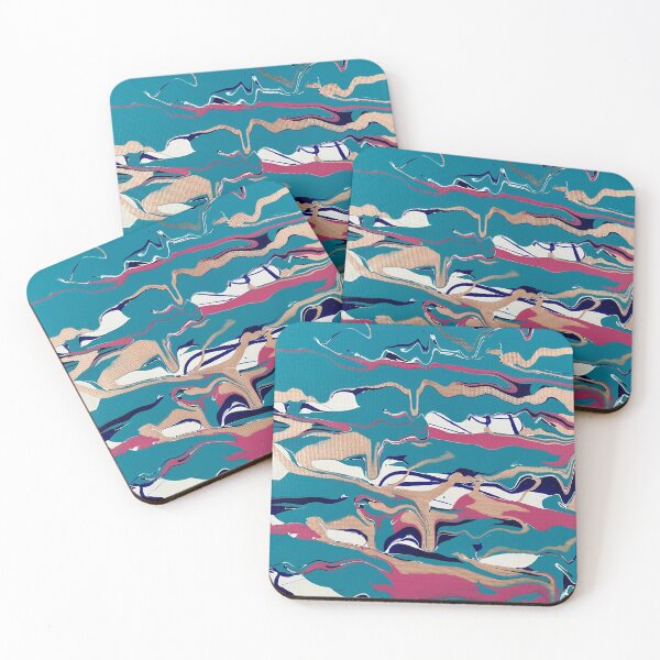 Item preview, Blue, Pink, Rose Gold Paint Pour designed and sold by Adelle Smith.