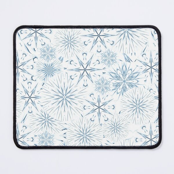 Item preview, Paynes Grey Color Mandala Geometric Pattern on While Background - brighter variation. designed and sold by wild.geranium.design.