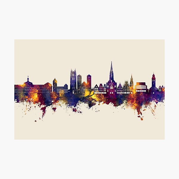Item preview, Münster Germany Skyline designed and sold by ArtPrints.