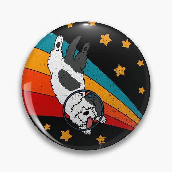 Item preview, Cute Vintage Polish Lowland Sheepdog Owner Retro Dog In Space designed and sold by JokeGysen.