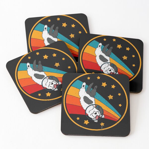 Item preview, Cute Vintage Polish Lowland Sheepdog Owner Retro Dog In Space designed and sold by JokeGysen.