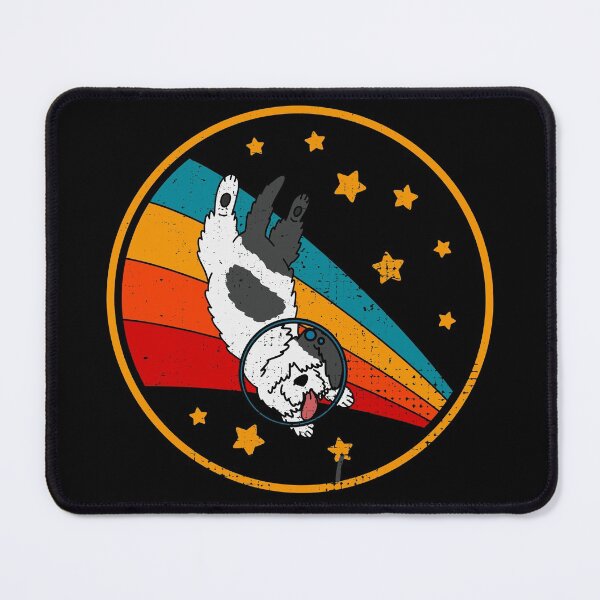 Item preview, Cute Vintage Polish Lowland Sheepdog Owner Retro Dog In Space designed and sold by JokeGysen.