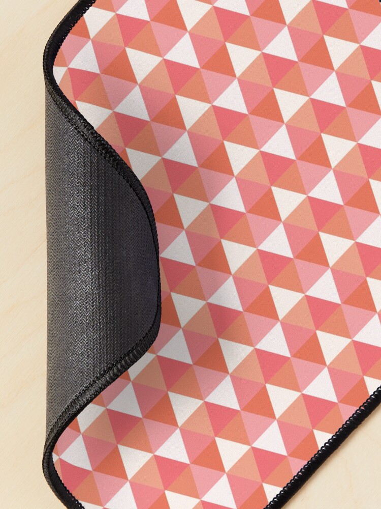 Alternate view of Colorful Pink Triangle Pattern Mouse Pad