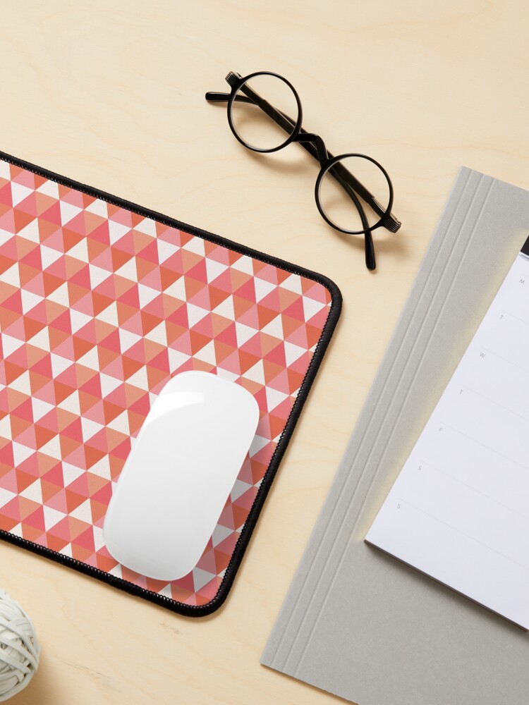 Alternate view of Colorful Pink Triangle Pattern Mouse Pad