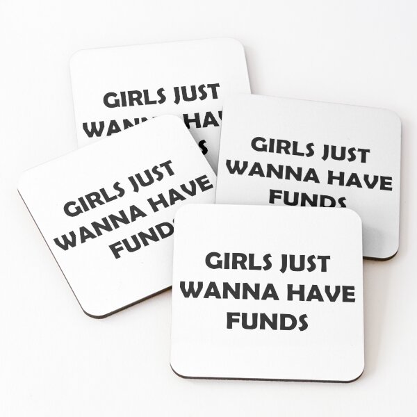 Item preview, Girls just wanna have funds! Funny sarcastic black cursive typography designed and sold by Deegital18.