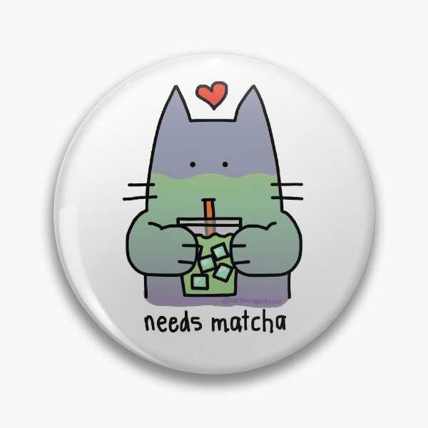Item preview, Iced Matcha Cat designed and sold by cartoongoddess.
